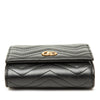 Gucci GG Marmont Matelasse Calfskin Card Case Wallet Secondhand