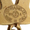 Chanel CC Gold Plated Faux Pearl Swing Push Back Earrings Secondhand