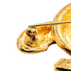 Chanel Gold Plated CC Quilted Brooch Secondhand