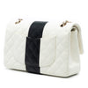 Secondhand Chanel Medium Classic Bi Stripe Lambskin Double Flap