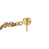 Louis Vuitton Gold Plated Strass Gamble Drop Push Back Earrings Secondhand