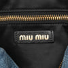 Secondhand Miu Miu Denim Embroidered Logo Wristlet Pouch