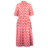 Secondhand UltraChic Midi Shirt Dress with Heart Print - '10s