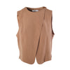 SECOND HAND Mani Camel Wool Asymmetric Wrap Vest