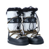 Secondhand Chanel Moon Boots – Quilted Runway Snow Boots with Chain Detail - '90s