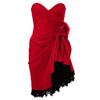 Secondhand Moschino Couture Strapless Rosette Dress – '90s