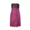 Secondhand Versace Jeans Couture Feather-Effect Strapless Dress - ’00s