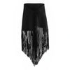Secondhand Hermès Black Cashmere & Leather Fringe Shawl -'00s