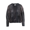 Secondhand Marco de Vincenzo Black Crystal-Embellished Mesh Bomber - '10s