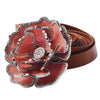 Secondhand Valentino Flower Tied Brown Leather Belt - '00s