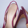 Secondhand Casadei Fuchsia Leather Platform Slingback Sandals - '10s
