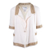 Secondhand Chanel Short Sleeve Ivory Jacket With Silk Lining - '00s