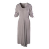 second hand Prada Grey Ruched Sleeve Draped Midi Dress