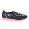 Secondhand Prada Black Canvas Crystal Embellished Slip on Sneakers - '20s