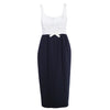 Secondhand Moschino Couture Two-Tone Dress with Bow Accent -'90s