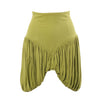 Secondhand Norma Kamali Olive Green Draped Mini Skirt -'90s
