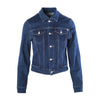 Secondhand Roberto Cavalli Dark Wash Denim Crystal Logo Jacket - '00s