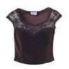 Secondhand Blumarine Brown Velvet Top - '90s