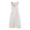 Secondhand Miu Miu 2007 Silk-Cotton Smocked Waist Midi Dress - '00s