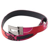 Secondhand Gucci Pink GG Canvas Belt with Silver G Buckle - '00s