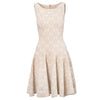 Secondhand Alaïa Beige Wool Blend Stretch Knit Skater Dress - '00s
