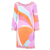 Secondhand Emilio Pucci Multicolored Jersey Flared Sleeve Detailed Short Dress - '00s