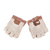Secondhand Collection Privée Vintage Crochet and Leather Fingerless Gloves-'90s
