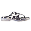 Secondhand Chanel Black & White CC Logo Canvas Slide Sandals - '00s