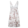 Secondhand Miu Miu White Dress with Batik Pattern - '10s