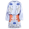 Secondhand Vivetta Blue Floral Jacket and Skirt Set - '20s