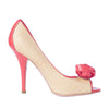 Secondhand Prada Raffia & Patent Leather Peep-Toe Pumps - '00s