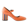 second hand Missoni Orange Upper And A Distinctive Multicolor Striped Block Heel