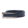 Secondhand Gucci Black Leather Belt with Silver-Tone Buckle - '90s