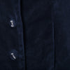 Secondhand Blumarine Navy Velvet Skirt Suit With Fur Cuffs - '00s