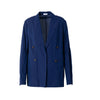 Secondhand Brunello Cucinelli Navy Double-Breasted Linen Blazer - '10s