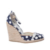Secondhand Miu Miu Polka-Dot Canvas Espadrille Wedges - ’10s