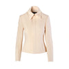 Secondhand John Bartlett Ivory Virgin Wool Zip Jacket - '90s