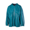 Secondhand Touche Vintage Turquoise Leather Oversized Blouse Jacket - '00s