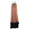 Secondhand Lanvin Strapless Printed Silk Dress with Jewel Detail- '00s