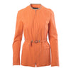 Secondhand Fendi 365 Orange Linen Belted Safari Jacket -'90s