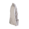 Secondhand Philosophy di Alberta Ferretti Beige Cotton Pleated Peplum Utility Jacket