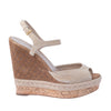Gucci Suede & Guccissima Cork Hollie Wedge Sandals