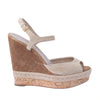 Secondhand Gucci Suede & Guccissima Cork Hollie Wedge Sandals - '10s