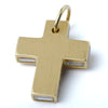Vintage Yellow Gold Cross Pendant with Baguette Diamonds