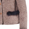 Secondhand Gibierre Tweed Jacket With Fur Detailing