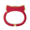 Secondhand Prada Crystal Saffiano Leather Cuff Bracelet - '10s
