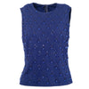 Secondhand Collection Privée Blue Beaded Sleeveless Tank Top - '00s