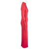 Secondhand Alessandra Rich Coral Red Embellished Shoulder Maxi Dress - '20s