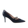 Secondhand Salvatore Ferragamo Black Leather & Suede Mary Jane Pumps - '10s