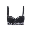Secondhand Dolce & Gabbana Black Lace Logo-Band Bustier Bra Top